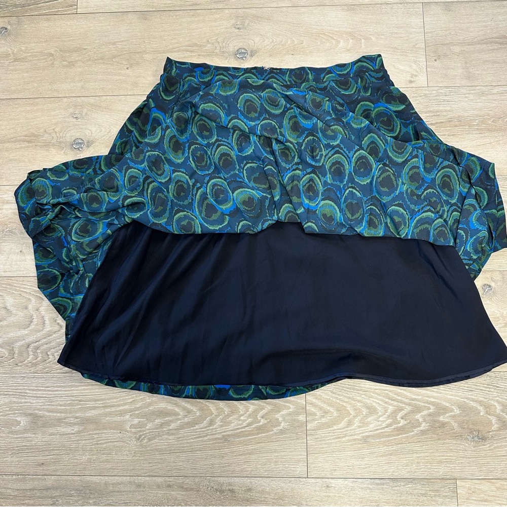 ModCloth peacock print pleated skirt - Picture 9 of 9